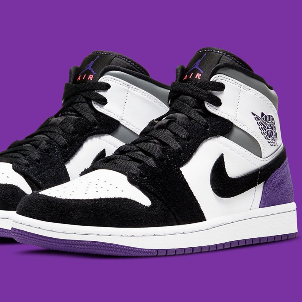 Nike Air Jordan 1 Mid SE Men’s Varsity Court Purple Shoes 852542-105 DS …
